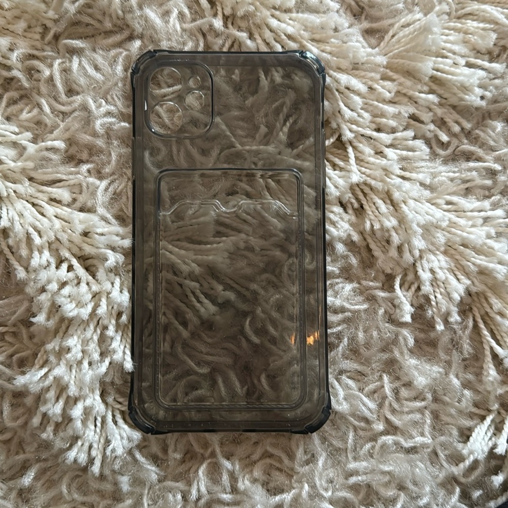 grey clear iphone 11 wallet case